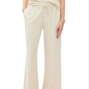 Gap GapBody Women's Ribbed Drawstring Pajama Pants - Oatmeal